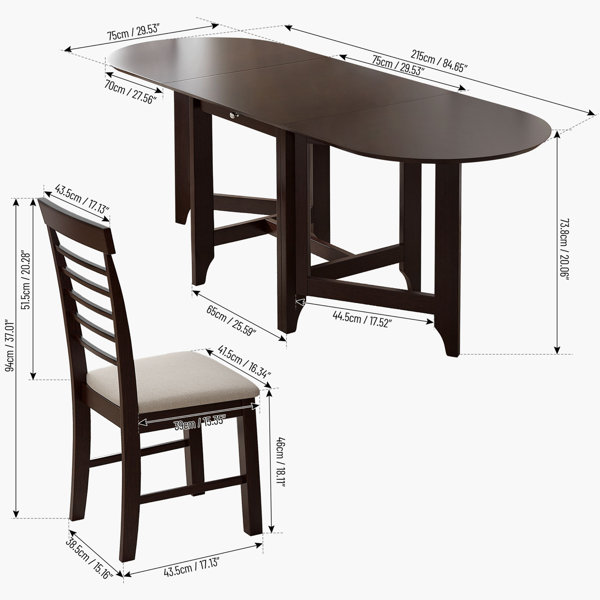 70cm dining best sale table and chairs